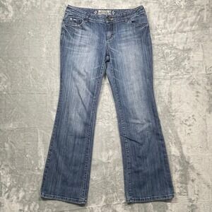 Mossimo Supply Co Bootcut Jeans Women Size 13 Blue Medium Wash Stretch Mid Rise